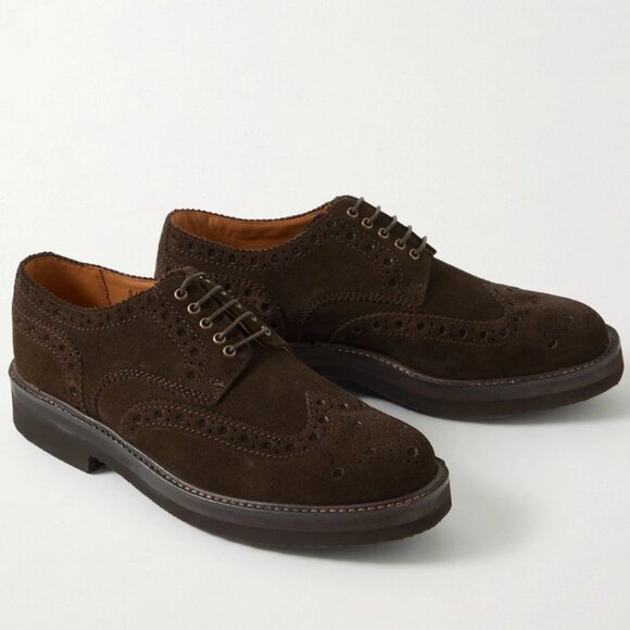 Grenson Archie in Brown suede, 10.5 US (9.5 UK), Lug Sole With Box, Retail $525 - Picture 1 of 14